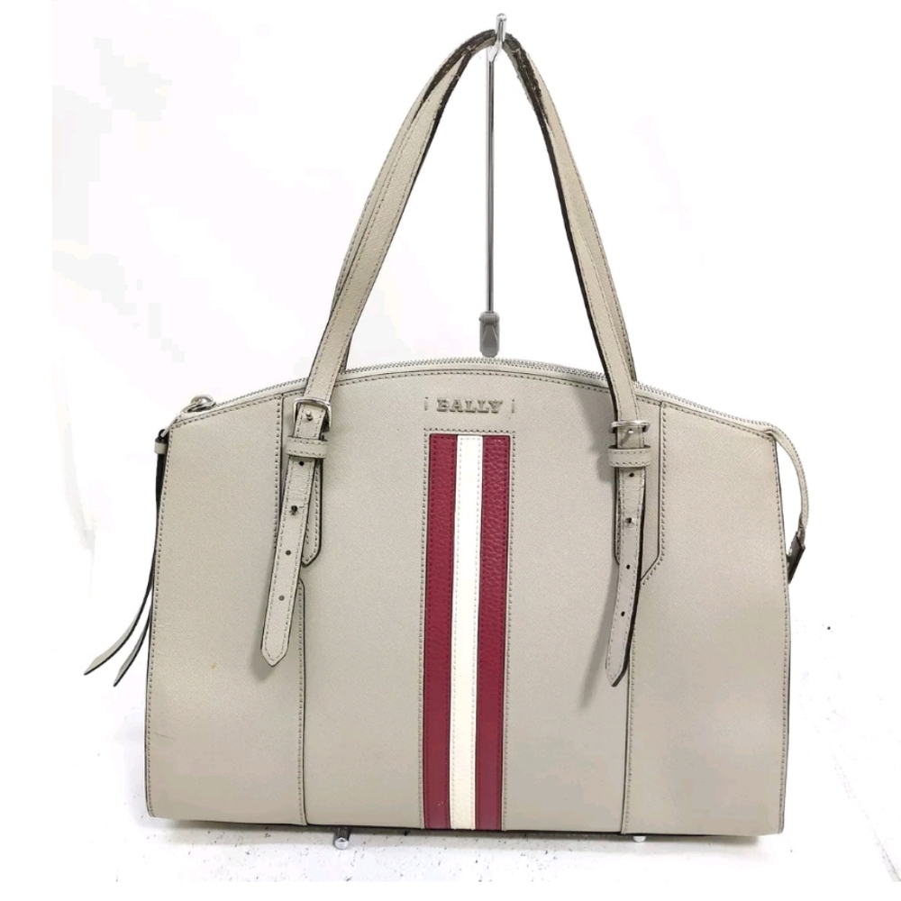 Bally Grey Leather Central Stripe Supra Tote Bag (Price is Firm)